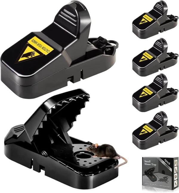 Mouse Traps 6-Pack - for House Indoor Outdoor